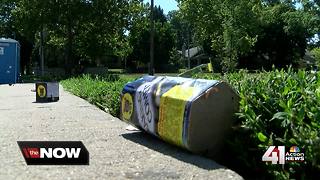 Fireworks debris rains down on Gillham Park