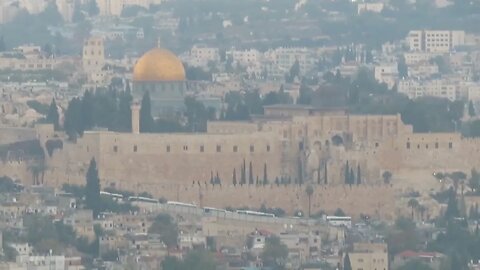 See a wonderful view of Jerusalem from the eastern hill of the Promenade. Walk with me, Steve Martin