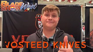 Vosteed Knives Blade Show West 2023 !! Raccoon XL & Corgi XL on display !