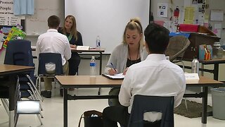 Students get training for job interviews