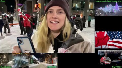 Truckers Freedom Convoy 2022 In Ottawa, Canada February 19 part-2 LIVE!!!!