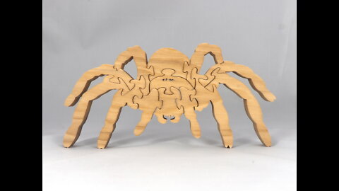 Spider Puzzle, Handmade Tarantula, Arachnid, Free Standing, 13 Pieces, For Children or Adults