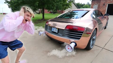 SUPERCAR MEGAPHONE EXPERIMENT!!