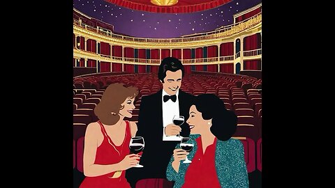 a man and a woman enjoying Pinot noir in a 1970’s theatre #1970s #manandwoman #theatre #wonderapp