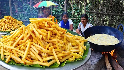 FRENCH FRIES | Crispy French Fries Recipe | Quick and Easy Snacks | Village Fun Cooking