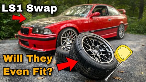 Big Wheel and Tire Upgrade for the LS Swap E36! + BMW M3 Side Skirt Install