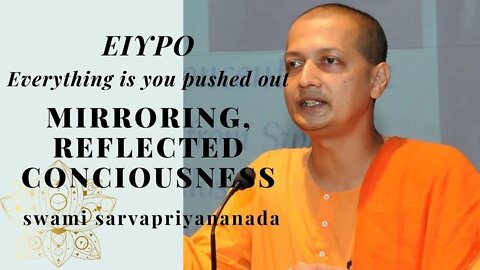 Swami Sarvapriyananda and mirror concept, Everyone is you pushed out, reflected consciousness, EIYPO