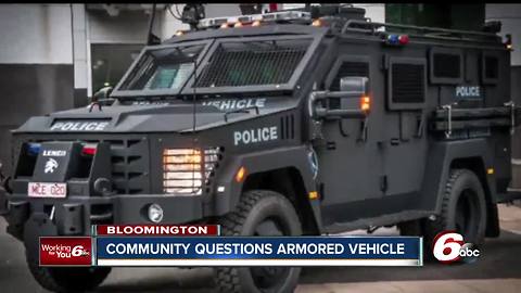 Bloomington residents concerned over police decision to buy armored vehicle