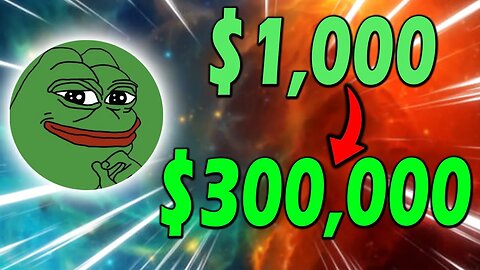 PEPE COIN HOLDERS!! TURNING $1000 INTO $300,000 WITH PEPE COIN!! *URGENT!*