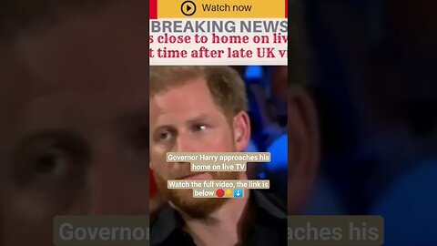 Governor Harry approaches his home on live TV