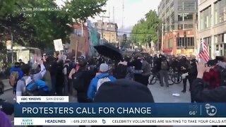 Protesters call for change