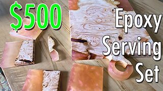 Making a $500 Epoxy Serving Tray and Coaster Set|| Collab w: Build Dad Build!!!