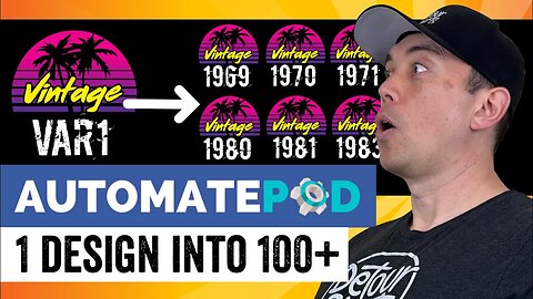 Scale Your T-Shirt Designs and Turn 1 Design Into 100+ with AutomatePOD.