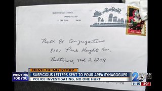 Suspicious packages reported at 4 synagogues in Baltimore City and County