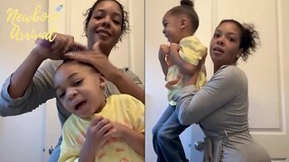 DJ Mustard & Chanel Thierry's Son Kody Wants No Part Of Getting His Hair Brushed! 💁🏾‍♂️