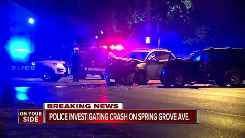 PD: 4 hurt in head-on crash on Spring Grove Avenue