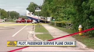 Pilot, passenger survive plane crash in Clearwater