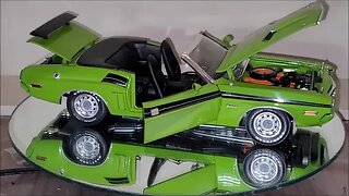 1:18 Diecast Model Cars - 1971 Dodge Challenger Convertible "Green Go" - Greenlight Collectibles