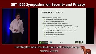 Protecting Bare metal Embedded Systems with Privilege Overlays