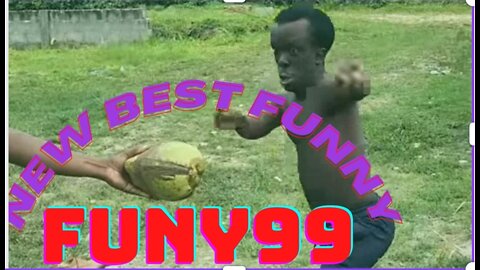 Watch the funny guy break the coconut with you