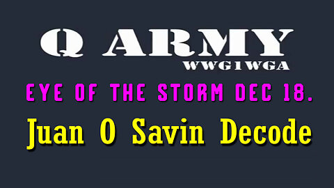 Juan O Savin Reveal "Serious Crisis" Dec 18, 2023 - EYE OF THE STORM