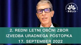 IZVEDBA 2. rednega letnega občnega zbora 2022 - Društvo za srečno življenje BELIS (Po pooblastilu.)