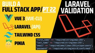 Laravel Validation in Auth Controller | Laravel API | Laravel 9 | Pt 22