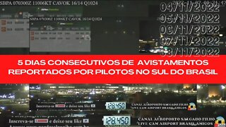 5 DIAS DE AVISTAMENTO-OVNI CONSECUTIVOS NO BRASIL