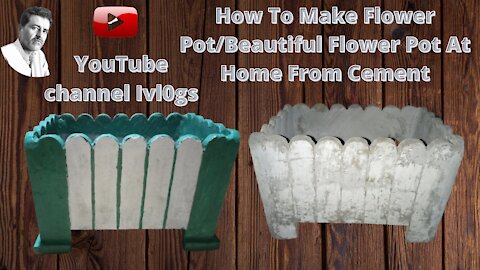 How To Make Cement Pot easily At Home/Cement Pot making At Home