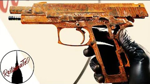 Restoration of the military pistol ruined by the rust - Bernardelli P. 018s 9 mm Restoration