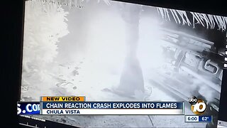 Chain-reaction crash explodes into flames