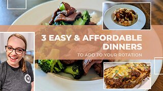 3 WEEKNIGHT DINNER IDEAS | AFFORDABLE & EASY DINNER RECIPES | WINNER DINNERS | NO. 127