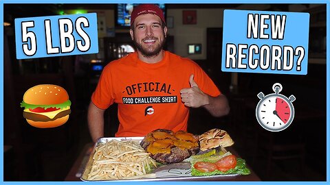 Giant Bacon Cheeseburger Food Challenge in New York