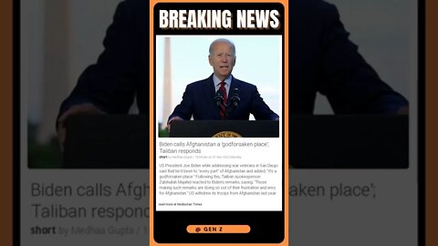 Sensational News | Biden's Afghanistan gaffe: 'It's a godforsaken place' | #shorts #news