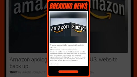 Current News | Amazon Outage Apology: What Went Wrong & How We Fixed It | #shorts #news