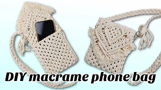 Macrame Phone Cross Body Shoulder Bag