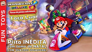 Com 4 jogadores, esta TAÇA LUA 🌜 tem uma pista IRADA e NUNCA VISTA com tema de NATAL!!! 🏁 🎄 🎅