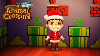 Animal Crossing New Horizons - How to get Super Mario Bros Wallpaper (Mushroom Mural)