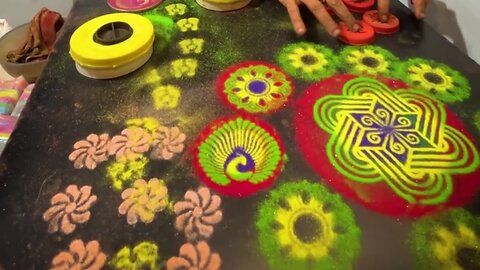 Making Rangoli design