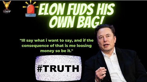 Drip Network Elon Musk FUDs his own bag and says he doesn't care