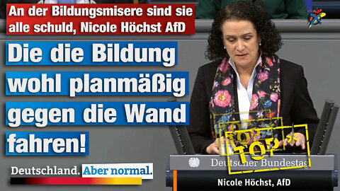 An der Bildungsmisere sind sie alle schuld, Nicole Höchst AfD