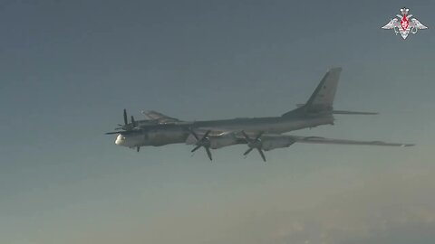 Two Tu-95ms strategic bombers perform planned flight over neutral waters of Barents & Norwegian Seas