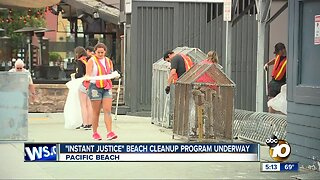 "Instant Justice" beach cleanup underway