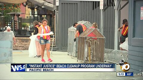 "Instant Justice" beach cleanup underway