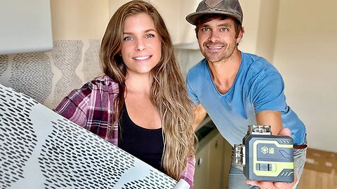 WALLPAPER: Quick, Cheap & Easy DIY Kitchen BACKSPLASH? | Ep. 51