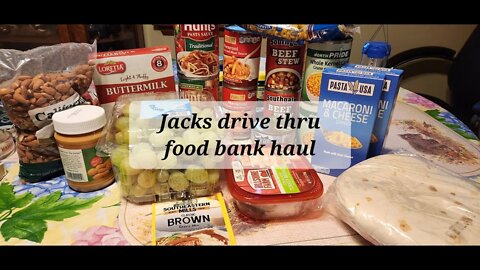 Jacks drive thru food bank haul #foodbank