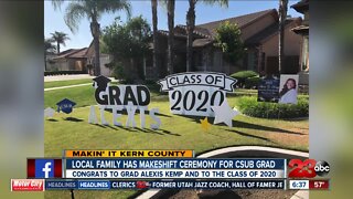 Local family creates a makeshift graduation ceremony for CSUB graduate