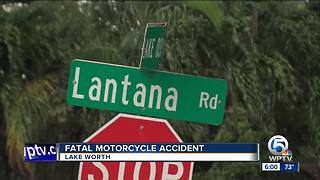 Fatal crash involving SUV and motorcycle near Lake Worth