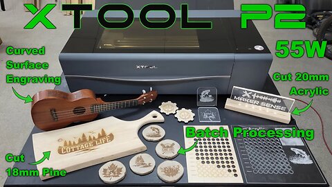xTool P2 55W CO2 Laser Engraver - Complete Setup & Review