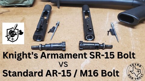 Knight's Armament SR-15 Bolt vs Standard AR-15 / M16 Bolt